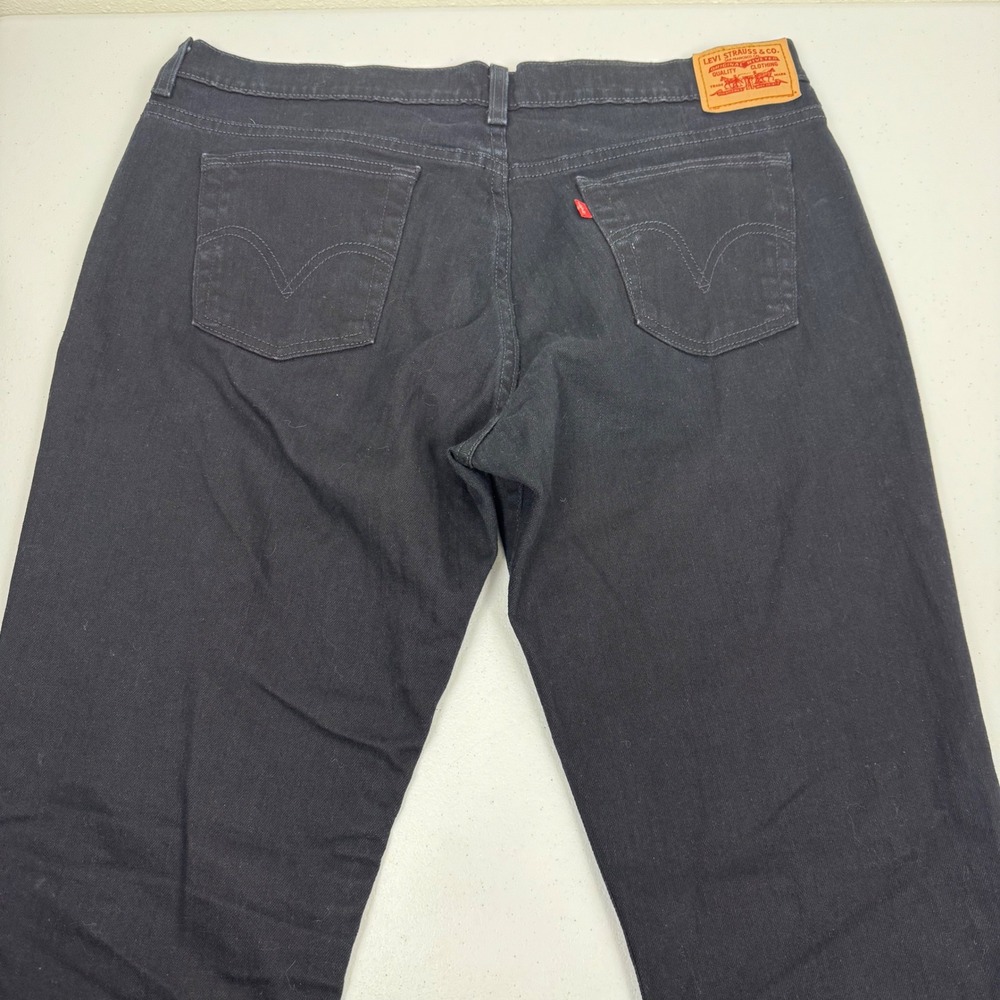 Vtg Levis 515 Bootcut Jeans Womens 16M‎ Black Mid Rise Stretch Denim 515-0215 - Picture 11 of 12